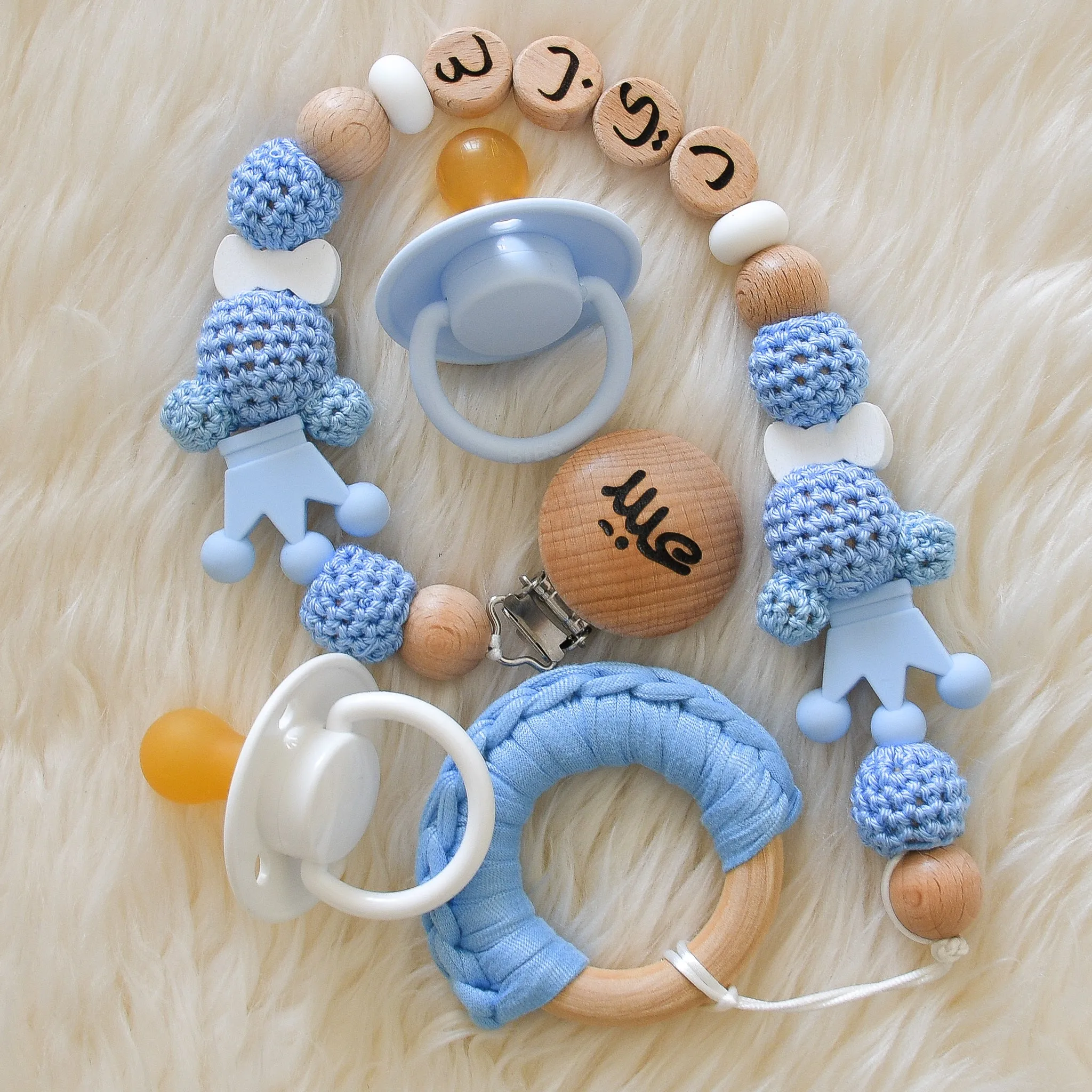 Personalised Pacifier Clip & BIBS Pacifiers