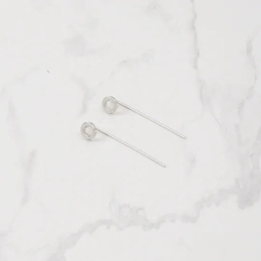 Pin drop Earring - Silver