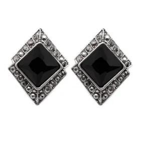 Port Royal Black Gem Post Earrings