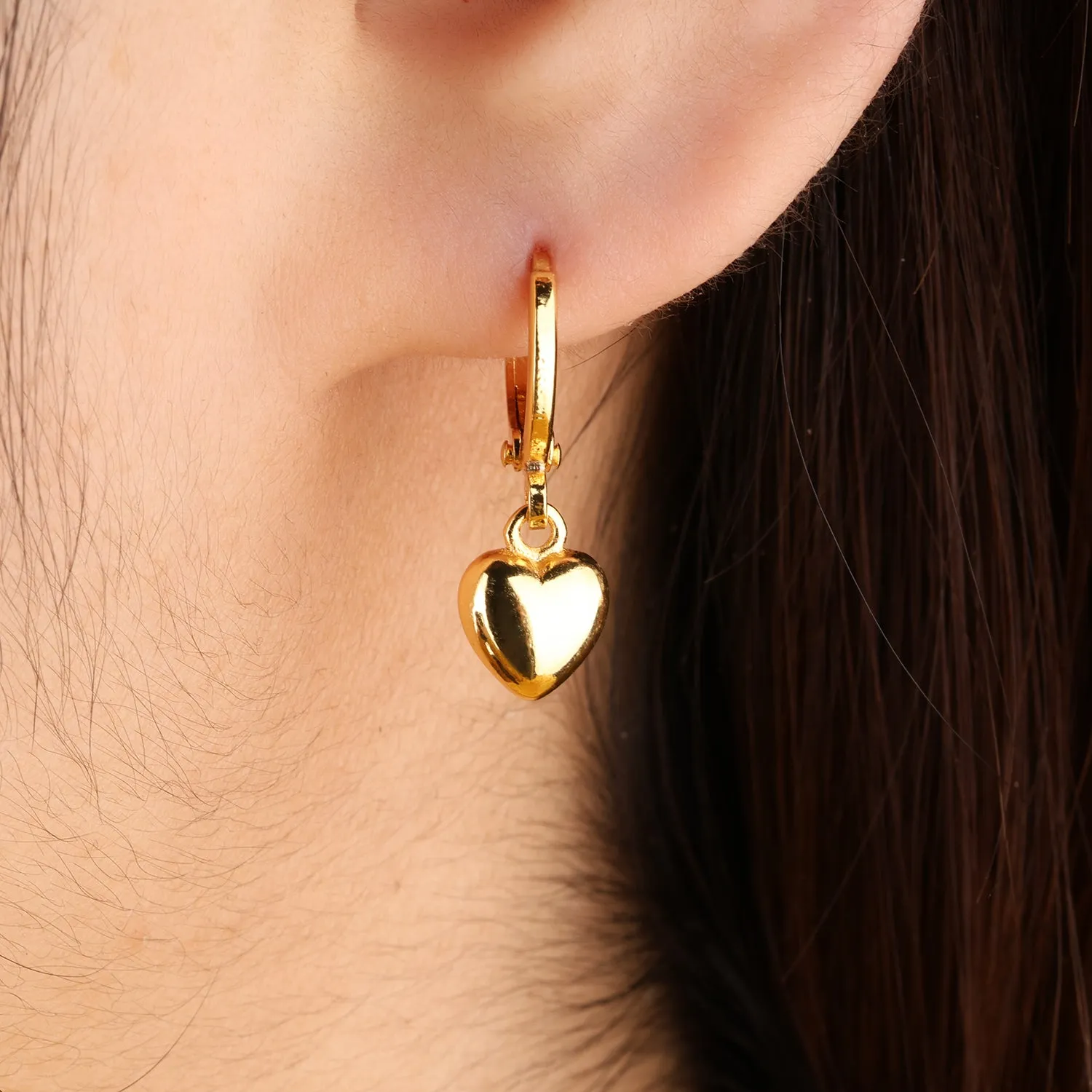 Puffed Love Drop Earrings