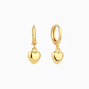 Puffed Love Drop Earrings