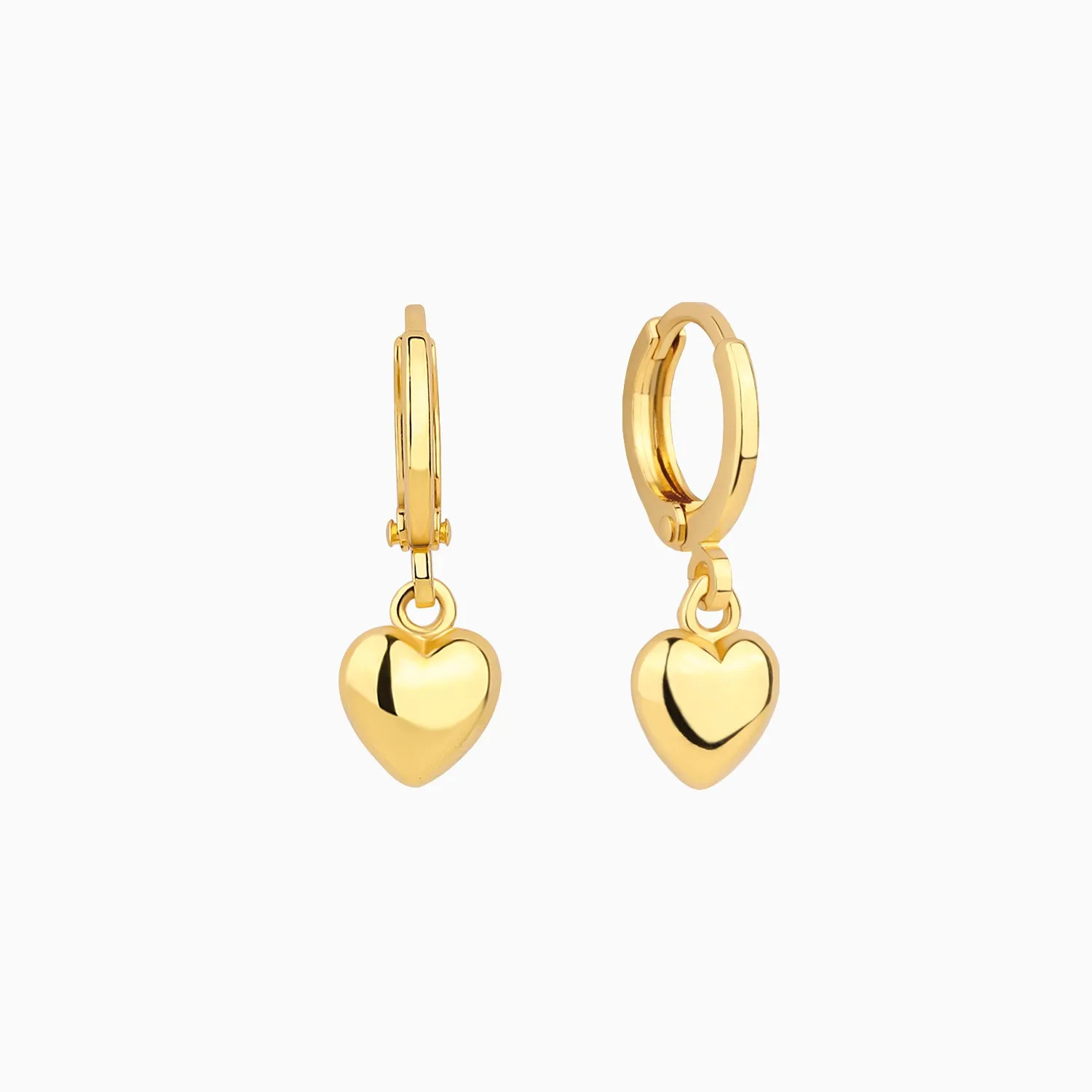 Puffed Love Drop Earrings