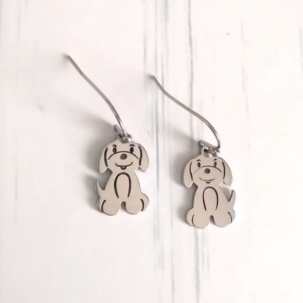 Puppy Single Drop Earrings