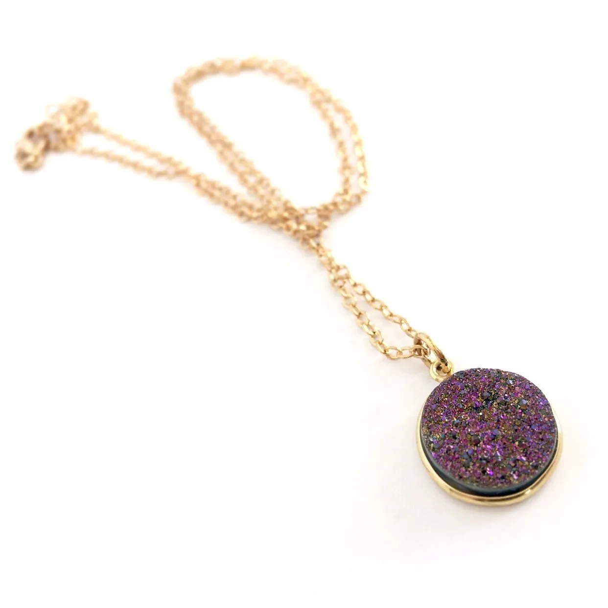 "Druzy Drop" Pendant Necklaces