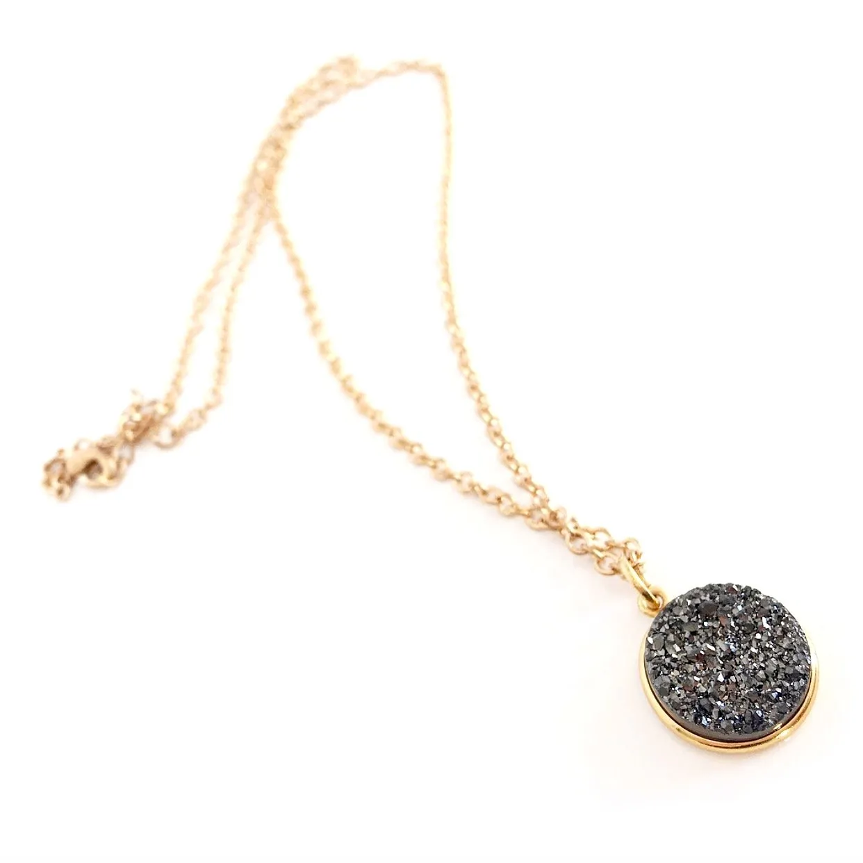 "Druzy Drop" Pendant Necklaces