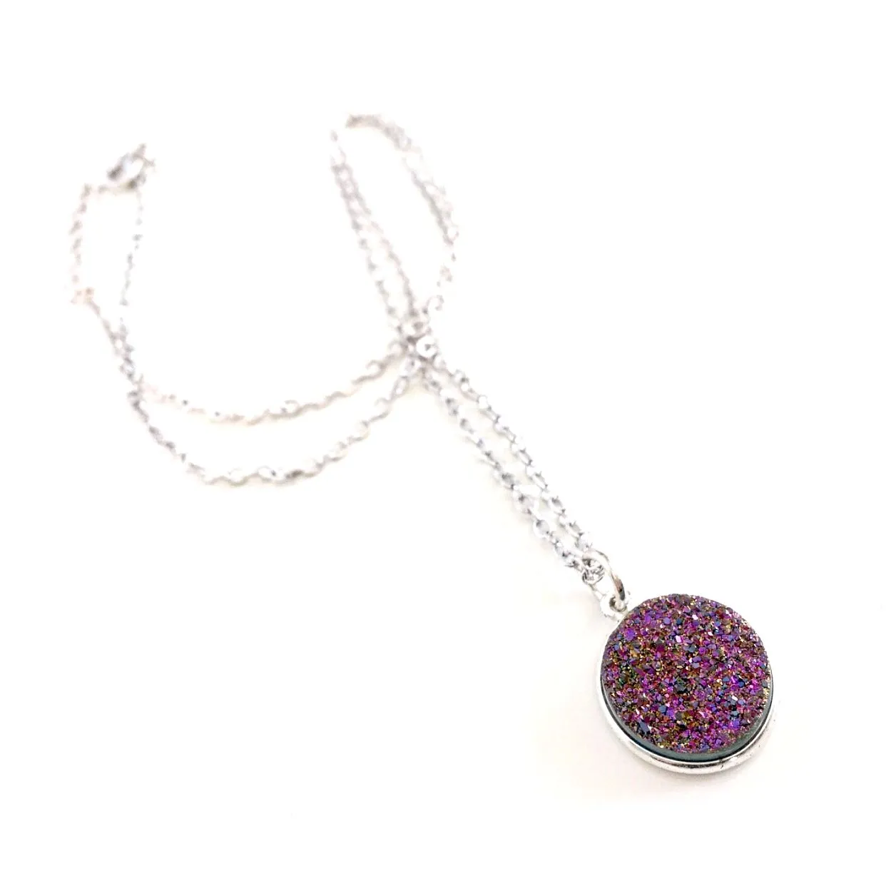 "Druzy Drop" Pendant Necklaces