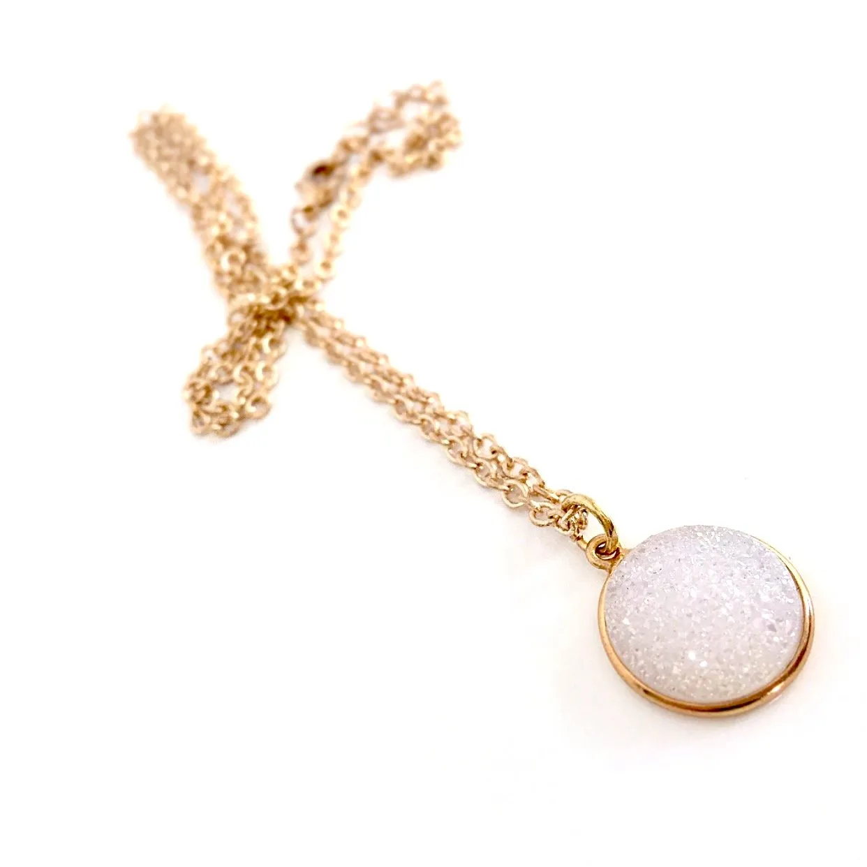 "Druzy Drop" Pendant Necklaces