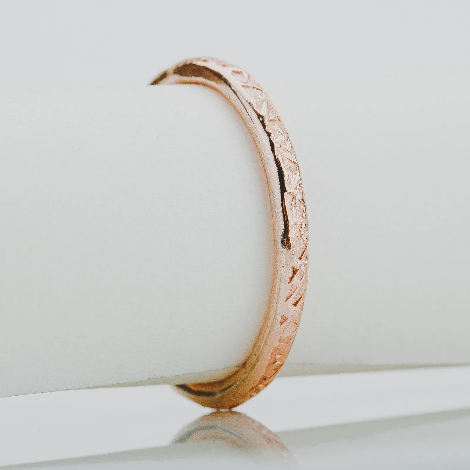 Raw Silk Stacking Rings