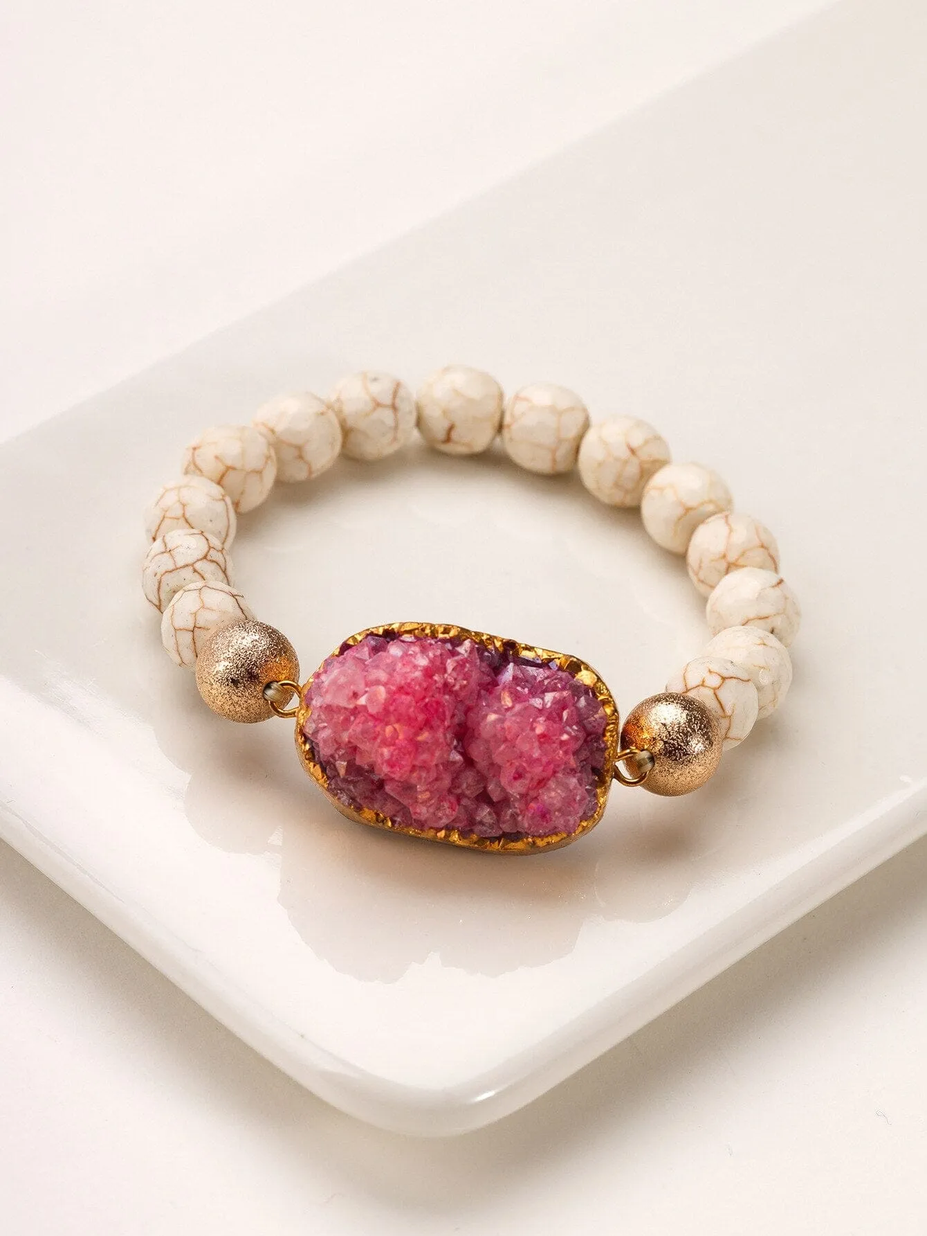 Ruby Natural Stone Bead Bracelet