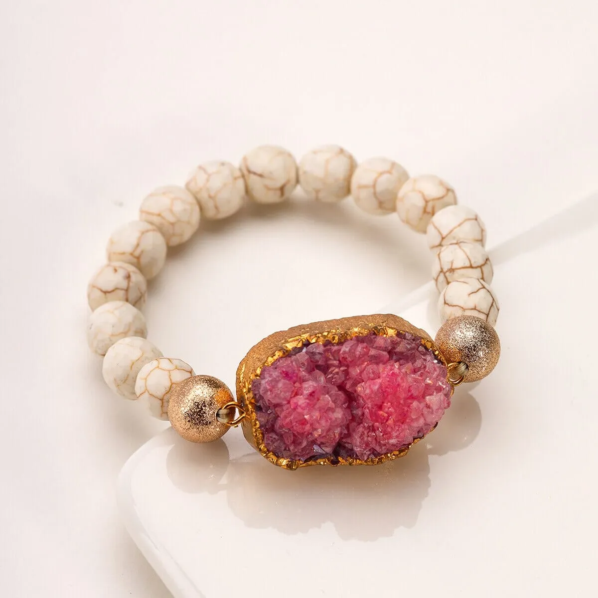 Ruby Natural Stone Bead Bracelet