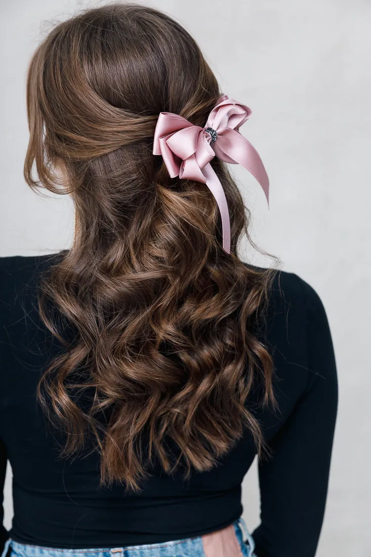 SATIN TRIM DOUBLE BOW