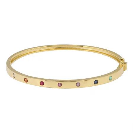 Segment Gemstones Rainbow Bangle