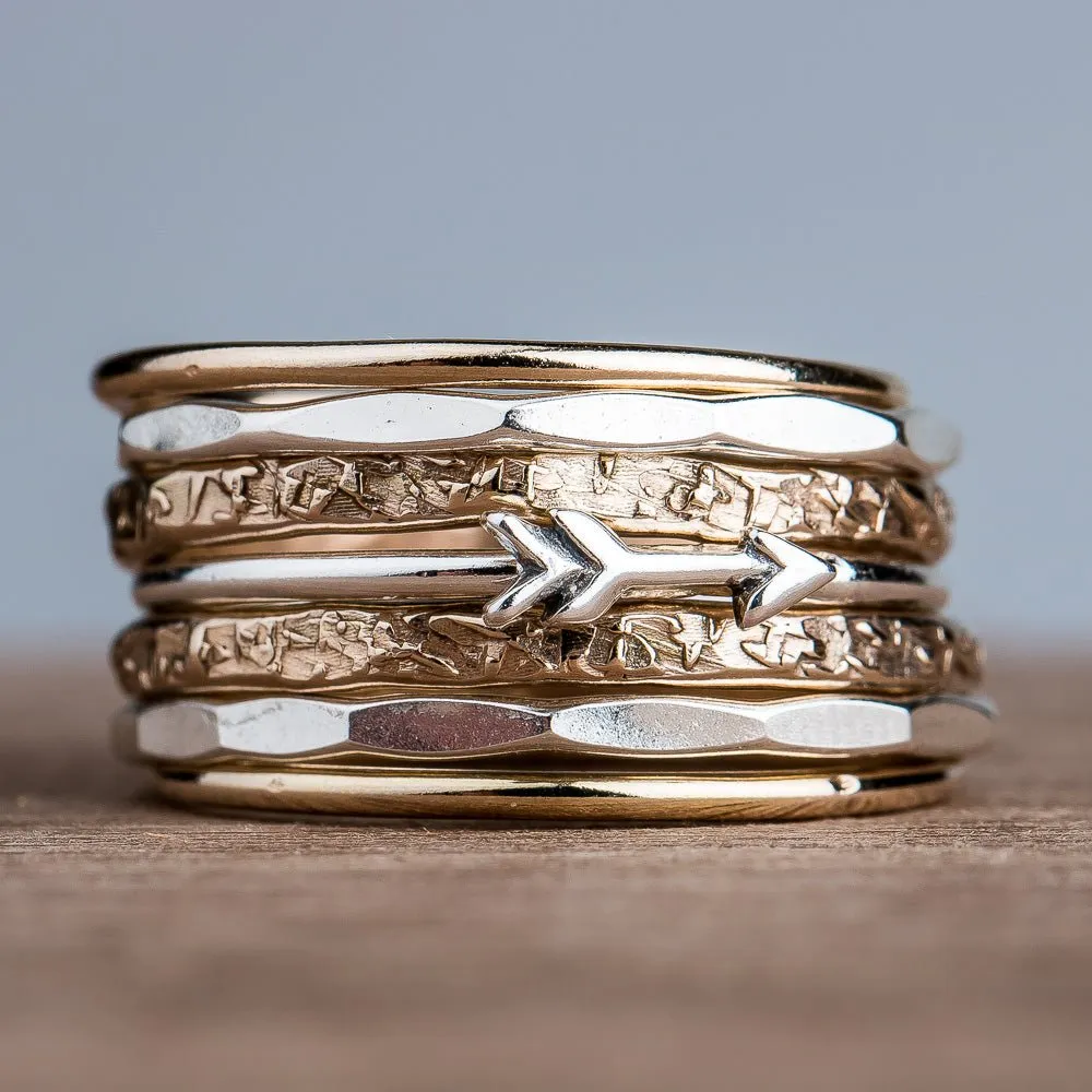 Set of 7 Arrow Stacking Rings