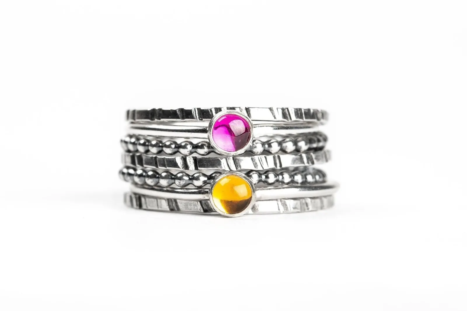 Set of 7 Colorful Stacking Rings