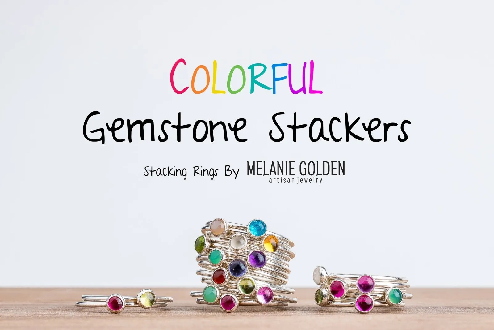 Set of 7 Colorful Stacking Rings