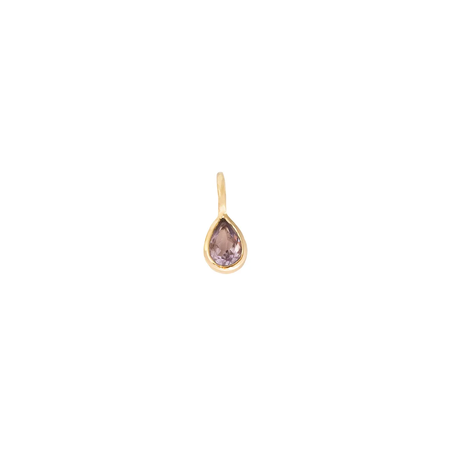 Small Teardrop Gem Charm | Amethyst