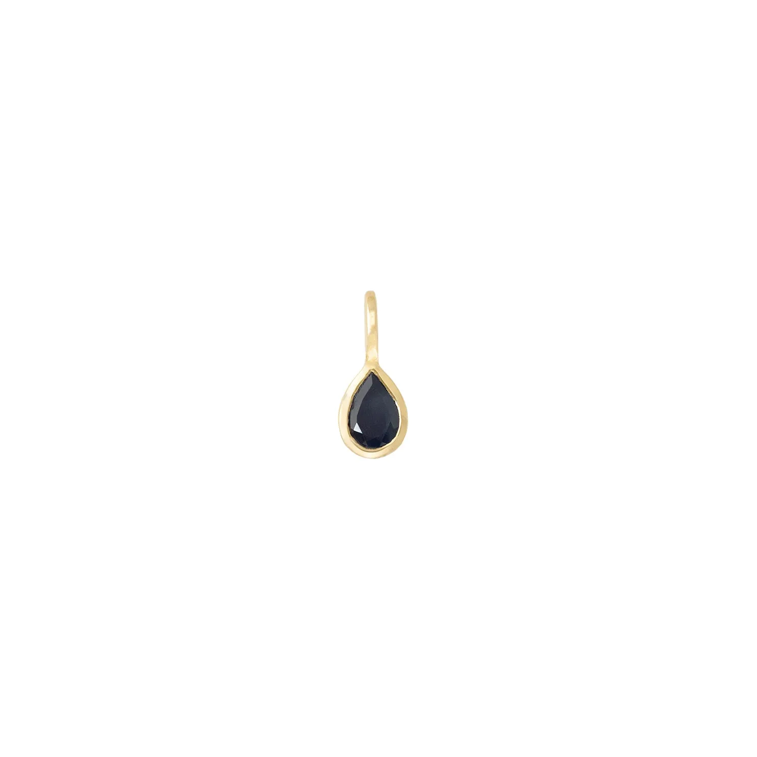 Small Teardrop Gem Charm | Blue Sapphire