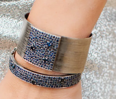 Stardust Bangle Silver Sapphire