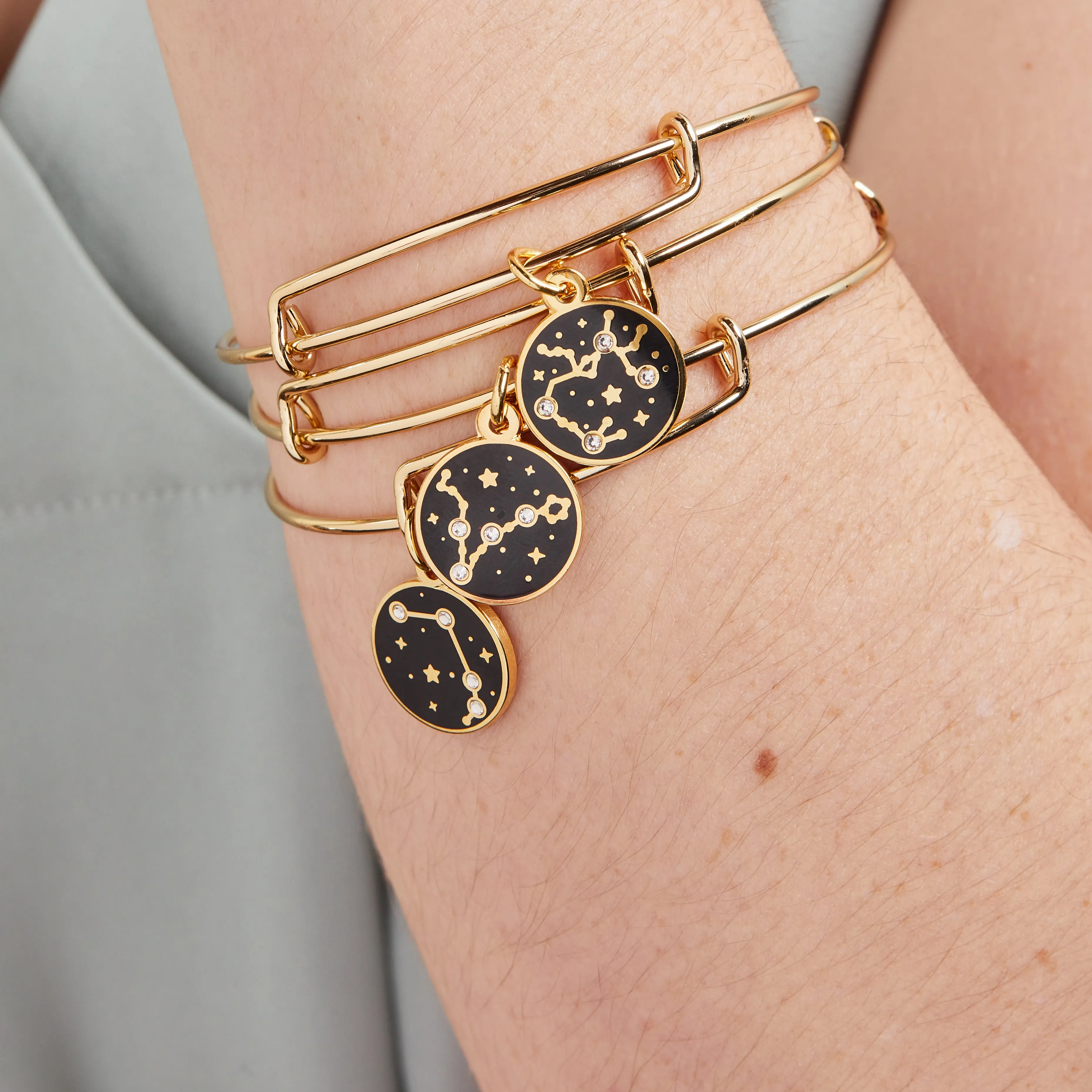 Taurus Zodiac Charm Bangle, Color