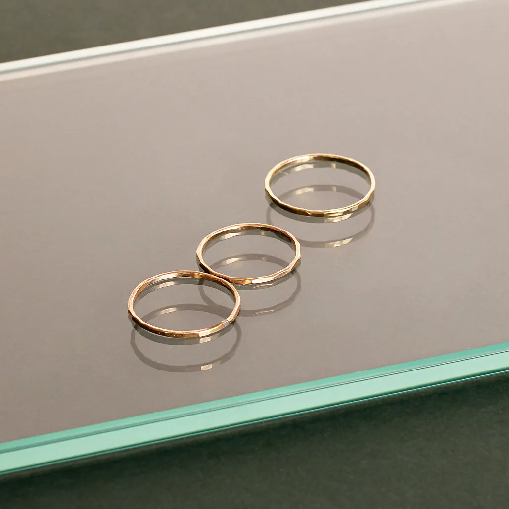 Thin Gold Stacking Rings