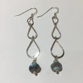 Trio Drop Labradorite Earrings