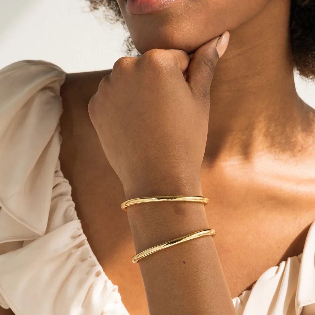 Twin Gold Bangle