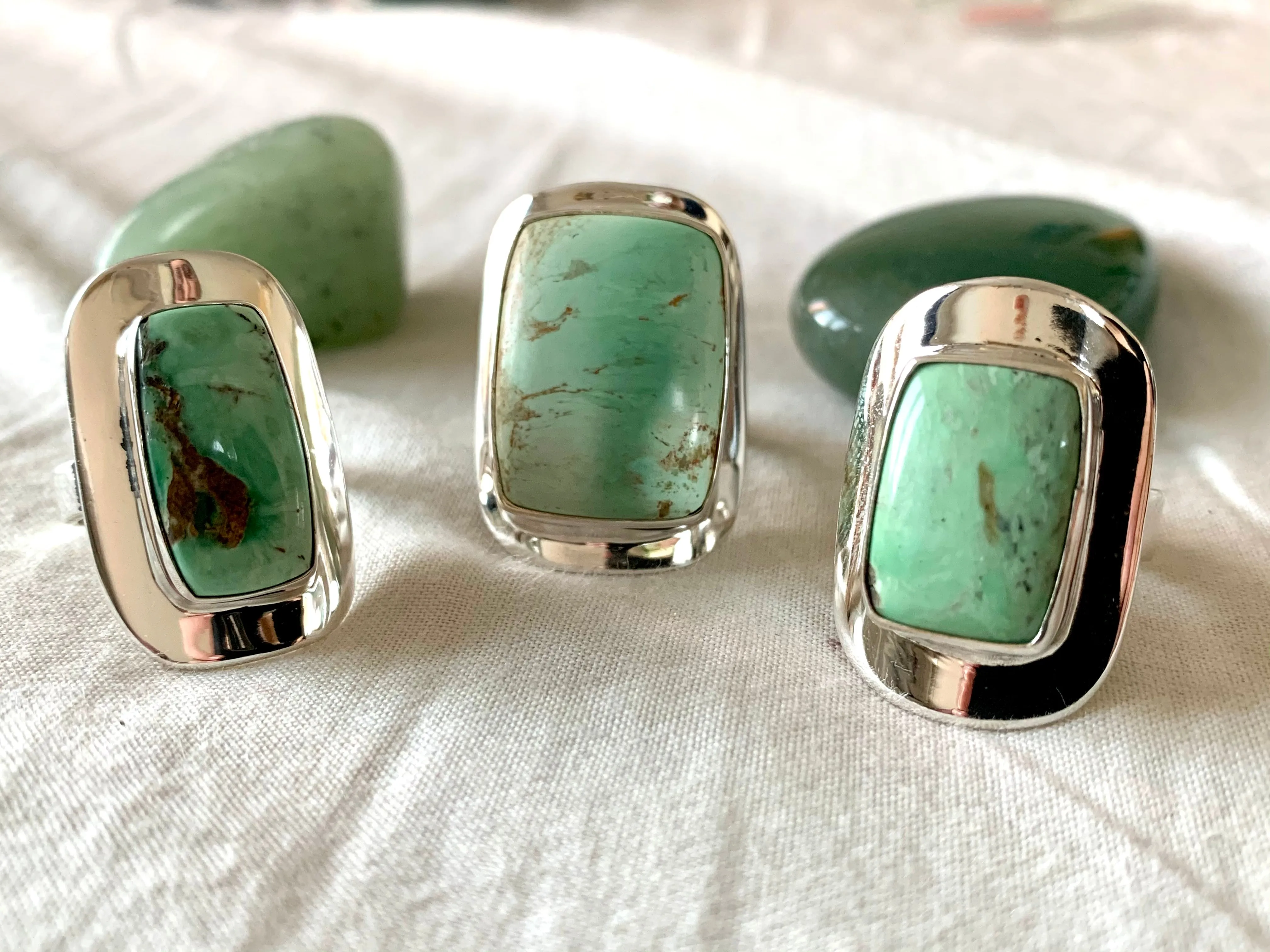 Variscite Medea Rings - Rectangle (US 7 & 9)