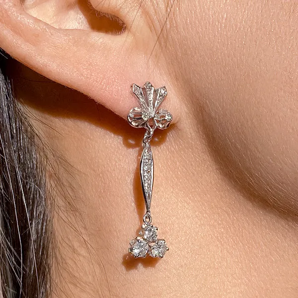 Vintage Diamond Drop Earrings