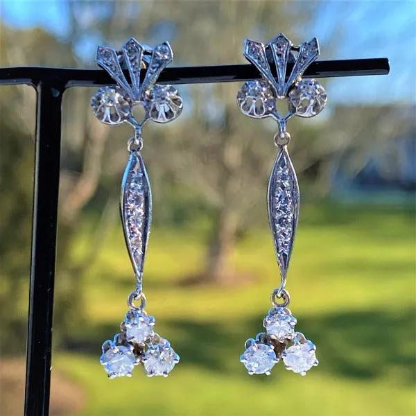 Vintage Diamond Drop Earrings