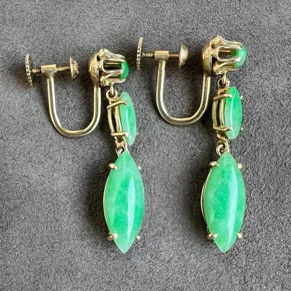 Vintage Jade Drop Earrings