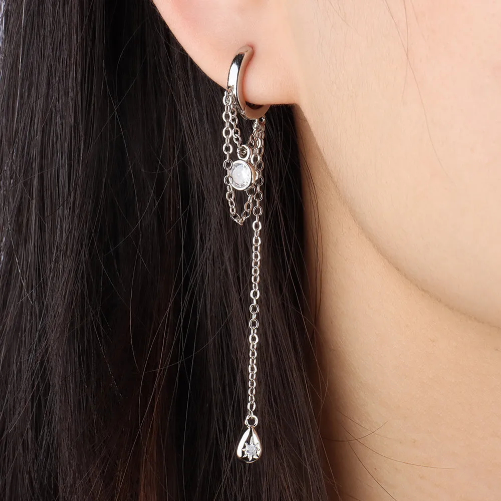 Water Drop Chain Earrings