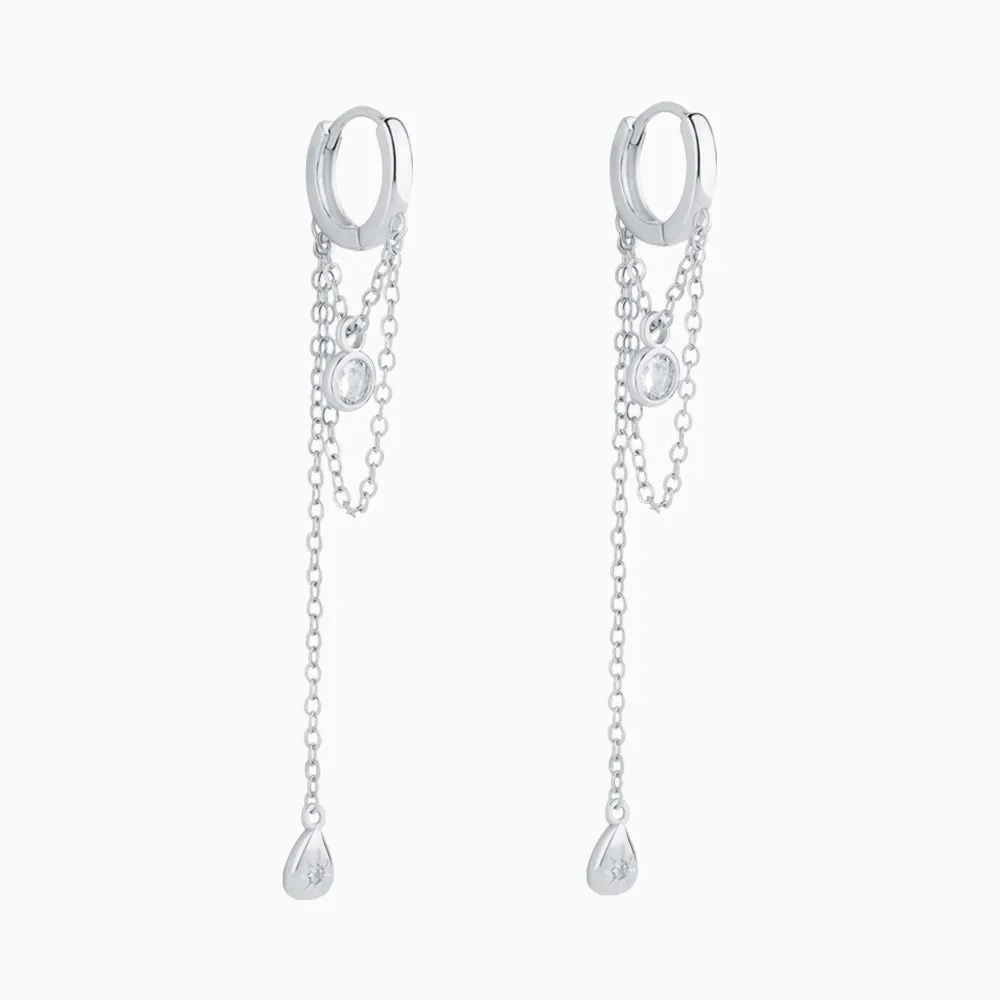 Water Drop Chain Earrings