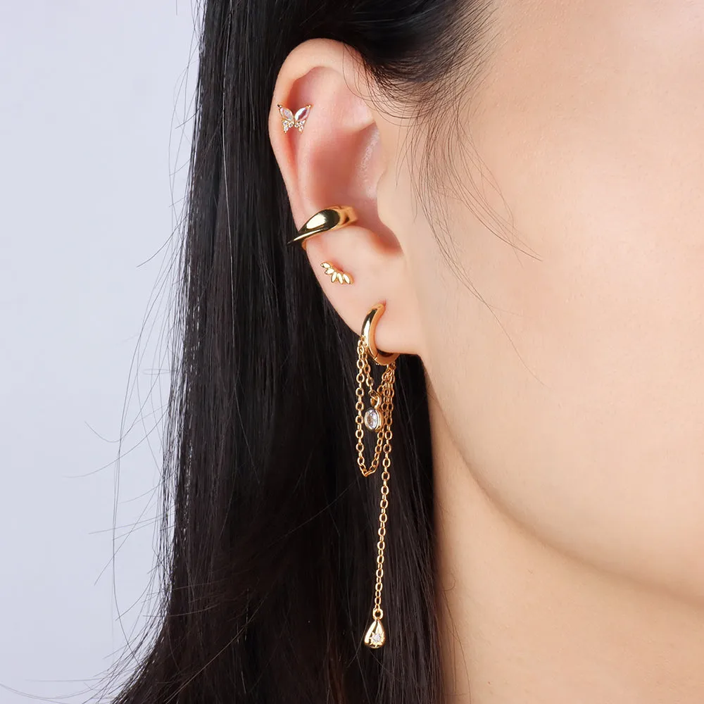 Water Drop Chain Earrings