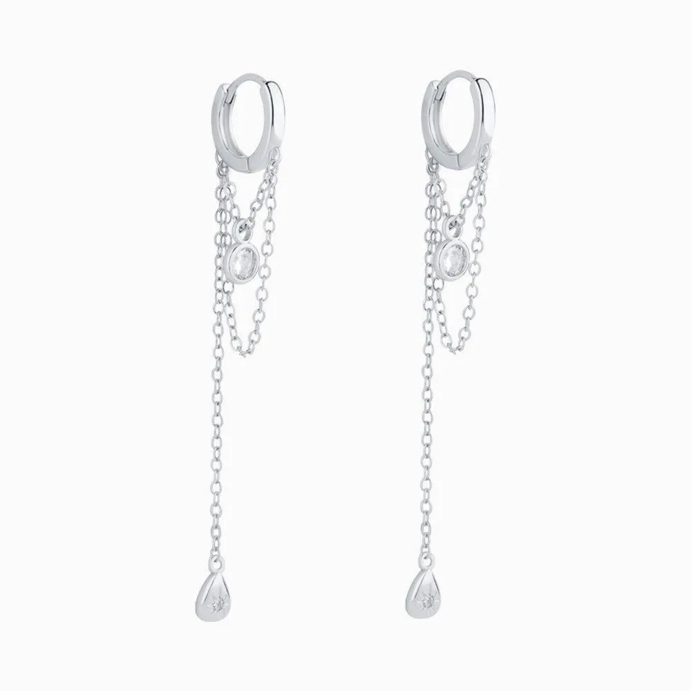 Water Drop Chain Earrings