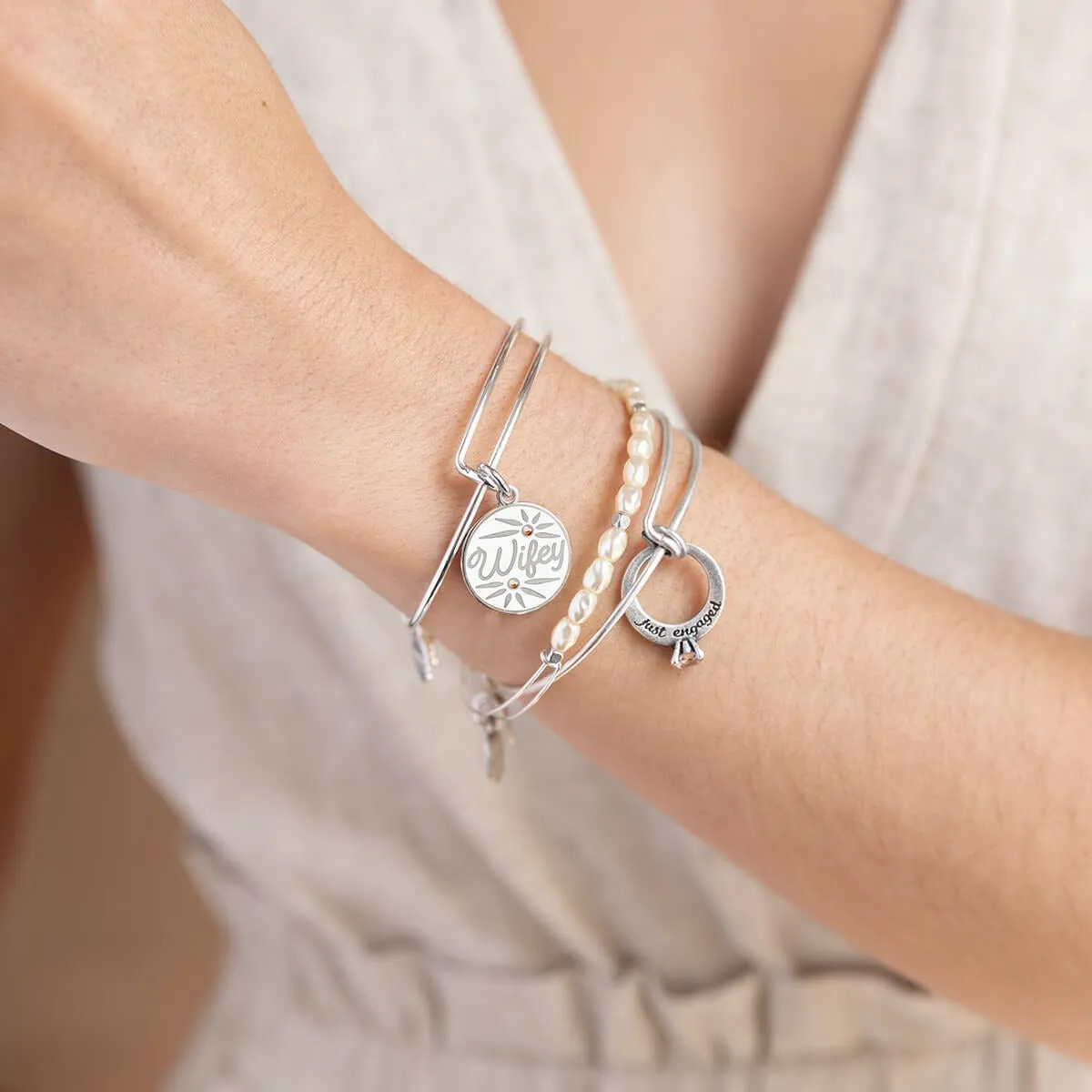 'Wifey' Charm Bangle